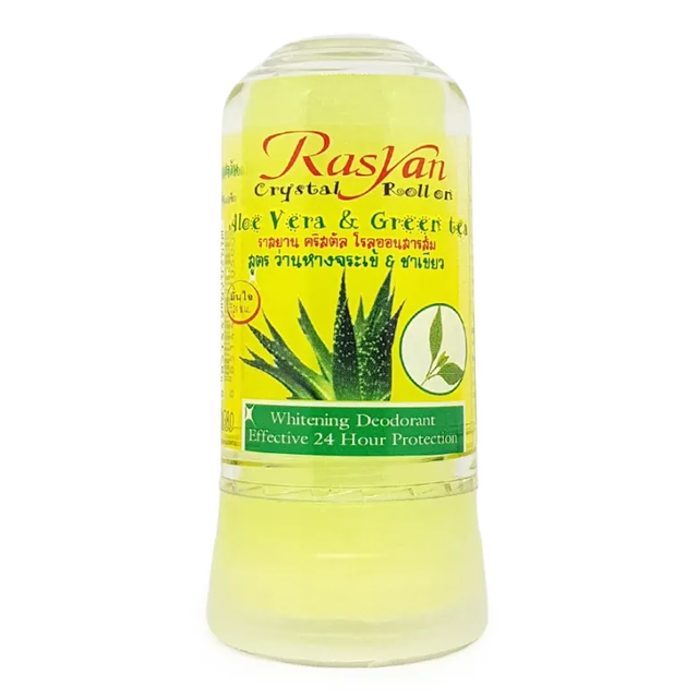 ISME - Crystal Roll-On Alum, Natural White, Ginger & Tamarind, Aloe Vera & Green Tea, Mangosteen 80g. (Mix of 4 Scents)