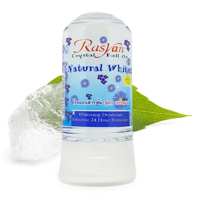 ISME - Natural While Crystal Roll-On Alum 80g. (Pack of 3)