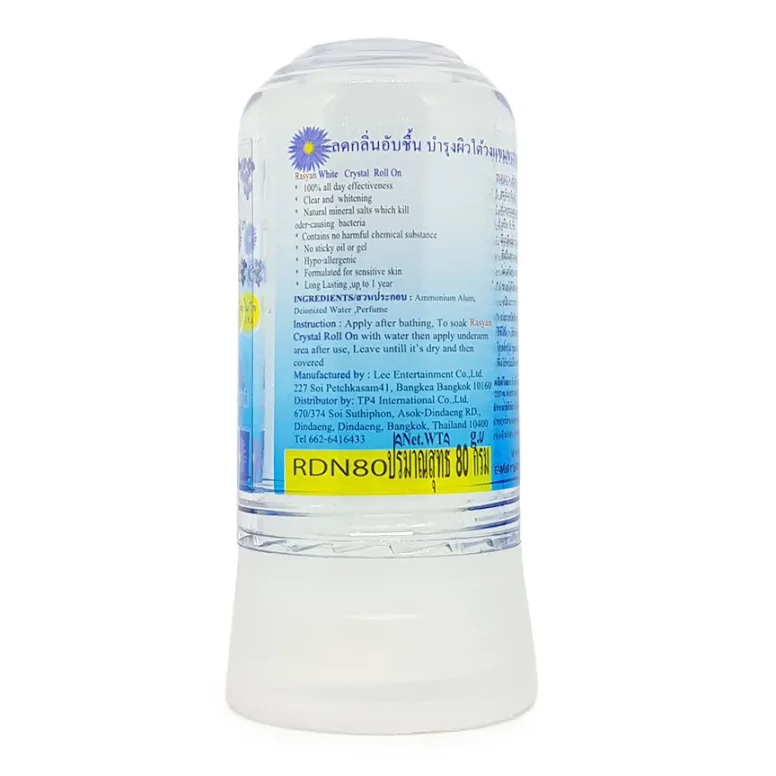 ISME - Natural While Crystal Roll-On Alum 80g. (Pack of 3)
