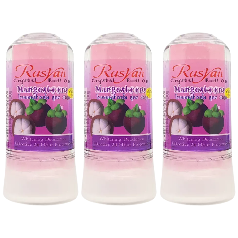 ISME - Mangosteen Tea Crystal Roll-On Alum 80g. (Pack of 3)
