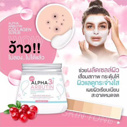 Precious Skin Thailand - Alpha Arbutin 3 Plus Collagen Scrub 75g.