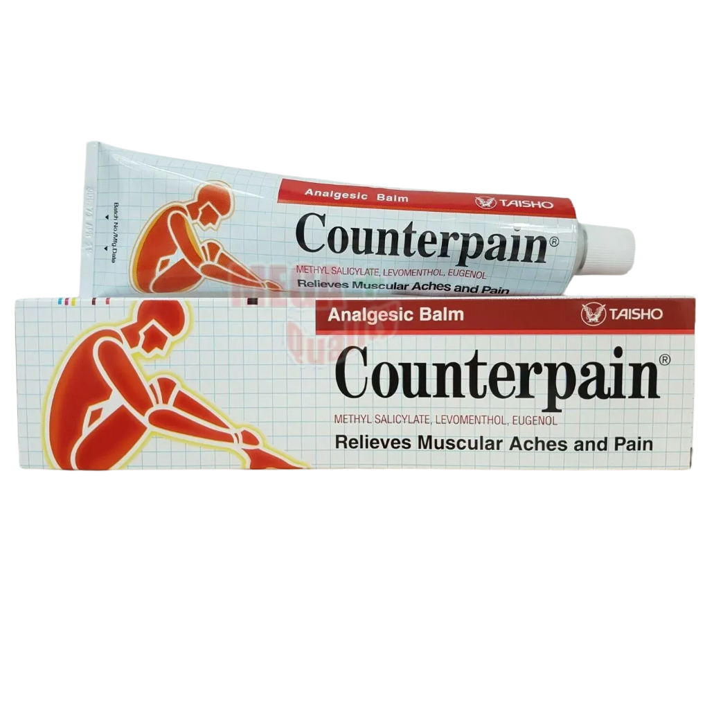 Counterpain - Warming Analgetic Gel 120g and Cool Cold Analgetic Balm 120g (Pack of 2) - Made in Thailand