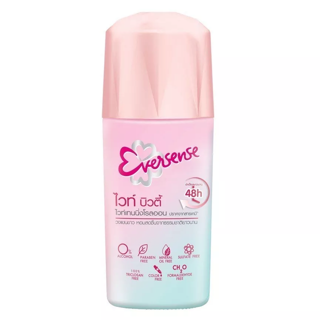 Eversense - Whitening Roll-On Deodorant White Beauty 45ml. (Pack of 2)