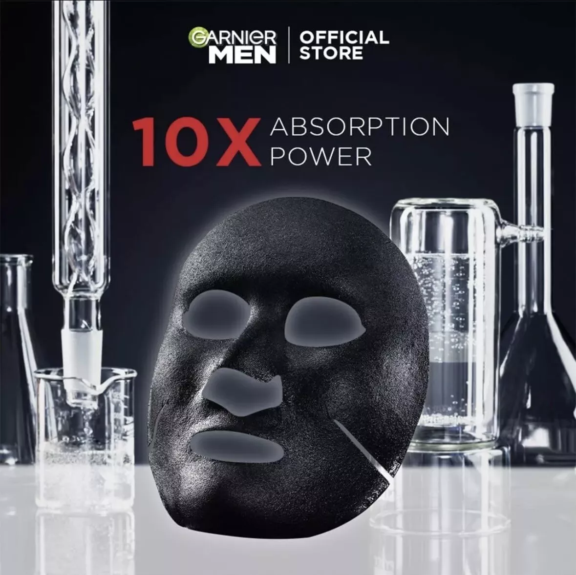 Garnier Men - Turbo Bright - XL Charcoal Mask 5min - Made in Indonesia