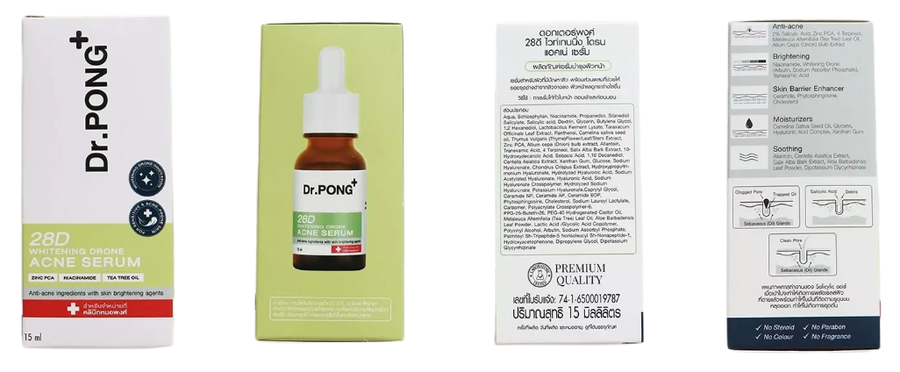 Dr.PONG - 28D Whitening Acne Serum 15ml.