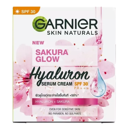 Garnier - Sakura Glow - Hyaluron Serum Cream (SPF30) 50ml.