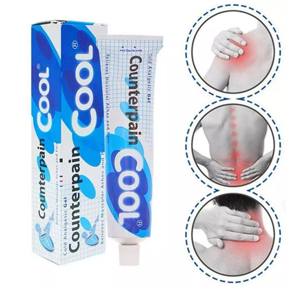 Counterpain - Cool - Cold Analgesic Gel Cream 120g. (Pack of 3) - Made in Thailand