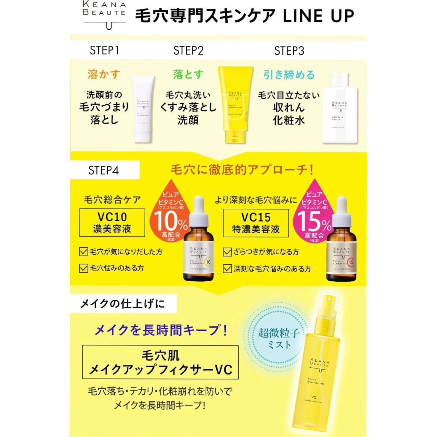 Meishoku - Keana Beaute Vegan & Cruelty Free VC Makeup Fixer 85ml.