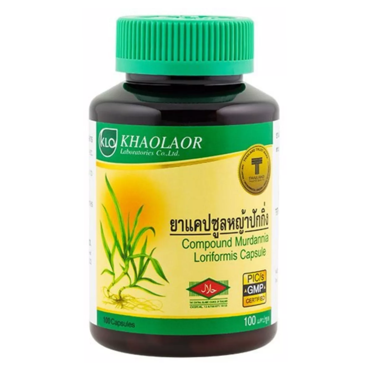 Khaolaor - Compound Murdannia Loriformis and Beijing Grass (100 capsules)