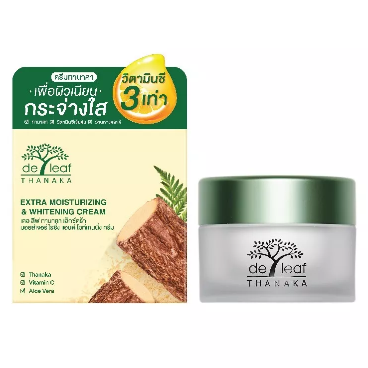 De Leaf - Thanaka Moisturizing and Whitening Cream 40g.