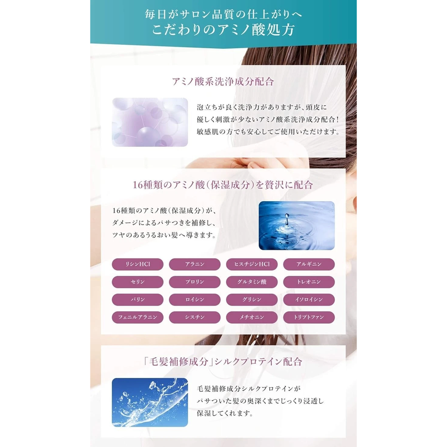 Kumano Yushi - Salon Link Repair & Protect Amino Shampoo 1000ml.