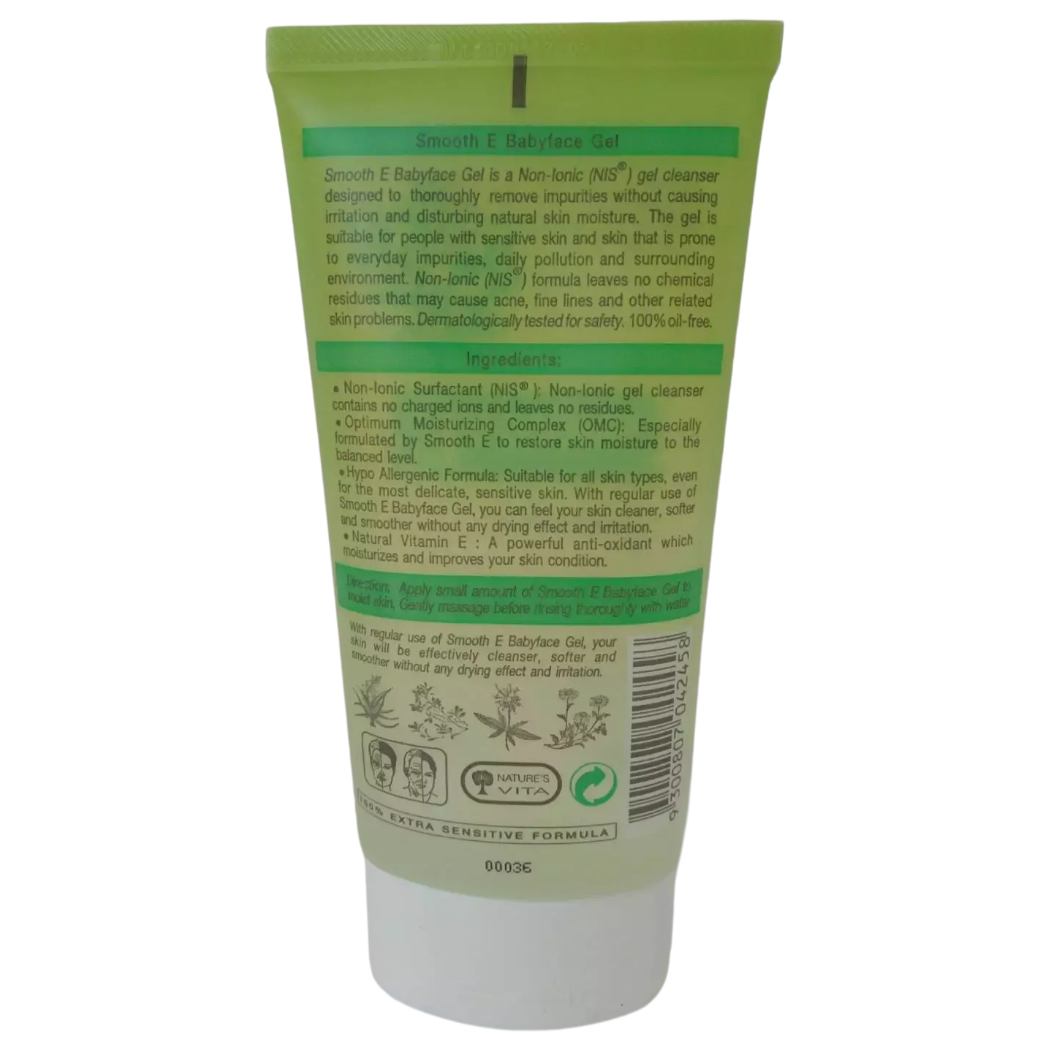 Smooth E - Baby Face Gel Extra Sensitive Cleansing Gel 165ml.