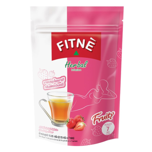 Fitne - Herbal Infusion, Herbal Tea Strawberry, Fruity (7 x 2.15g. sachets)