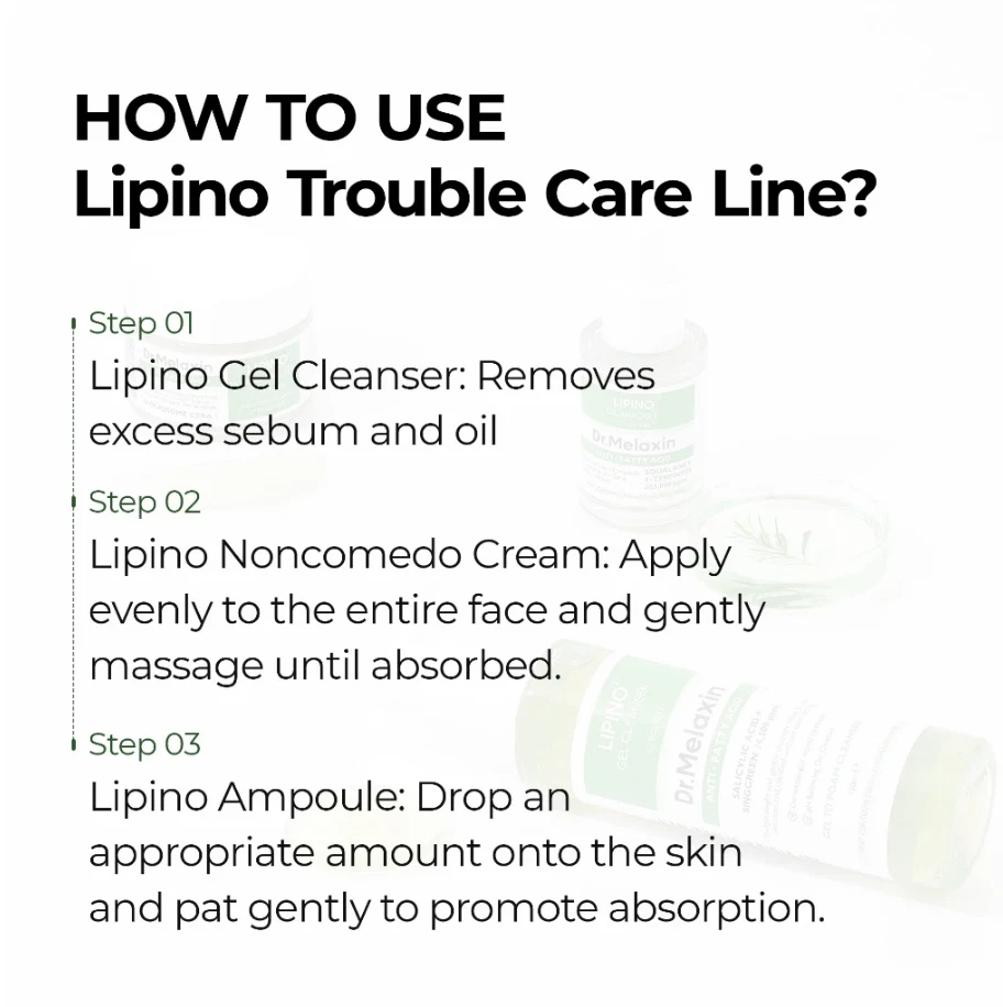 Dr.Melaxin - Lipino Anti-Fatty Acid Gel Cleanser with Salicylic Acid 150ml.