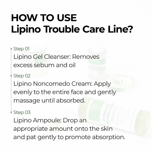 Dr.Melaxin - Lipino Anti-Fatty Acid Gel Cleanser with Salicylic Acid 150ml.