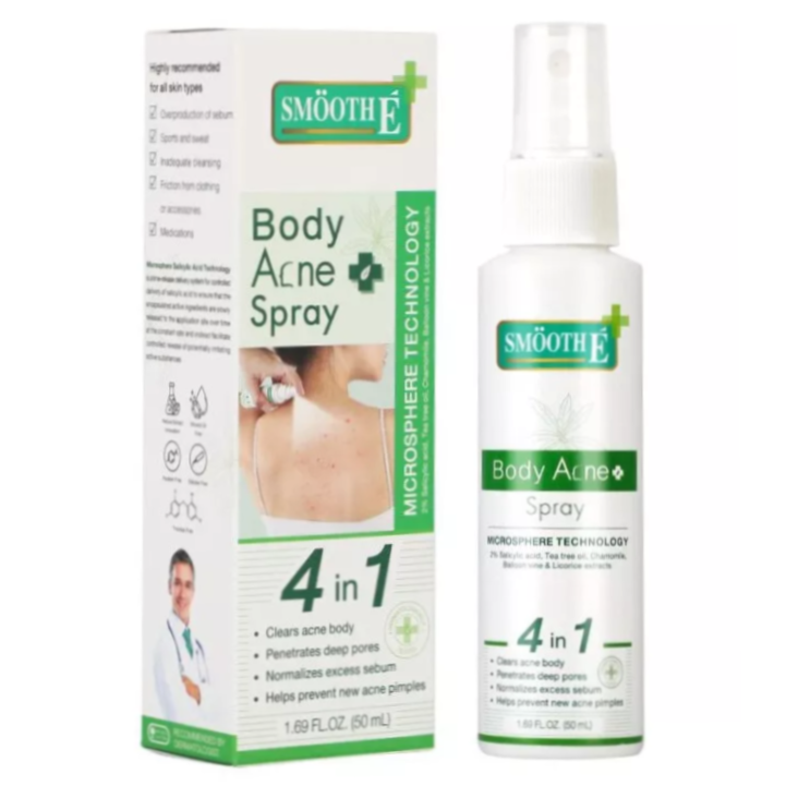 Smooth E - Body Acne Spray 50ml.