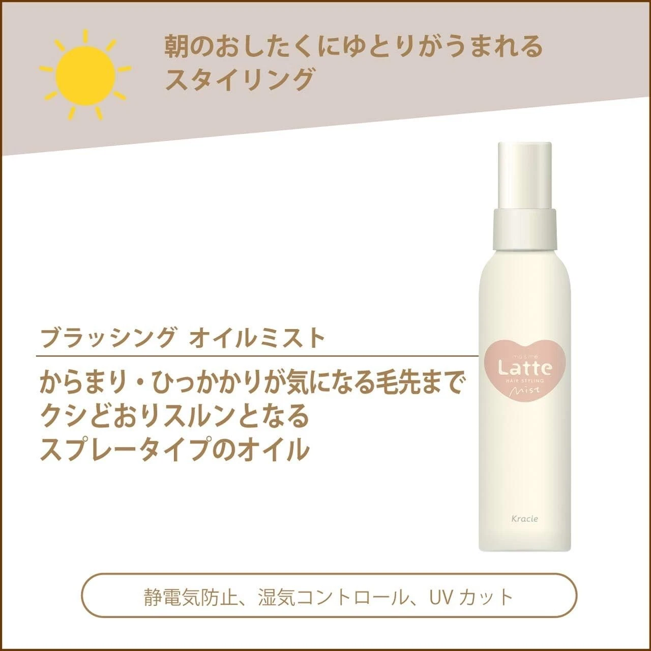 Kracie - Ma & Me Latte - Restoring Heat Protection Hair Styling Mist 85ml.