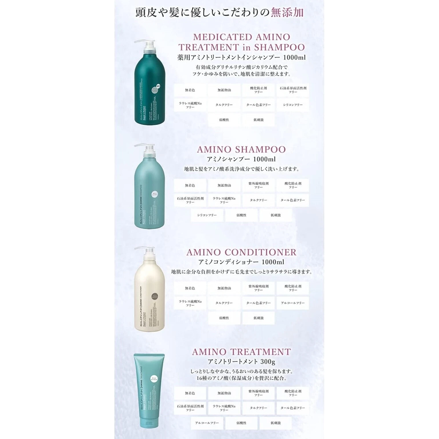 Kumano Yushi - Salon Link Repair & Protect Amino Treatment 300ml.