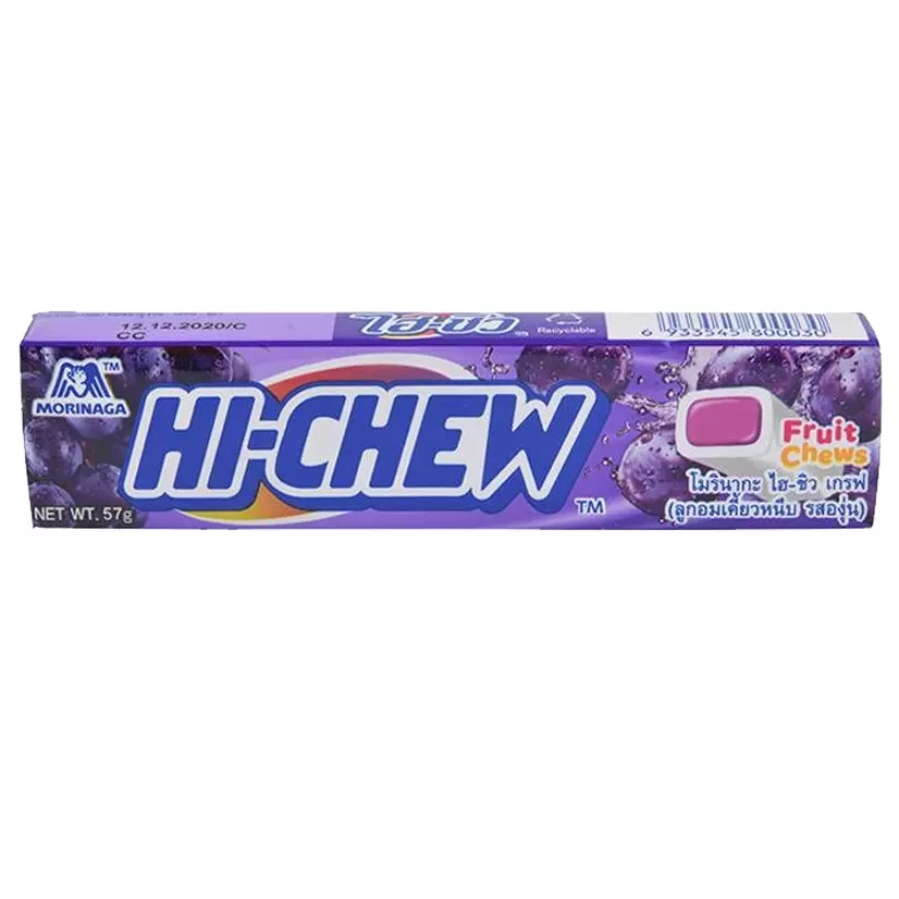 Morinaga - Hi-Chew - Grape Chewy Candy Stick 57g. (Pack of 6)