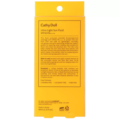 Cathy Doll - Ultra Light Sun Fluid SPF50 PA++++ 40ml.