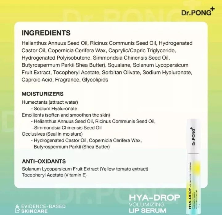Dr.PONG - Hya-Drop Volumizing Lip Serum 3.5g.
