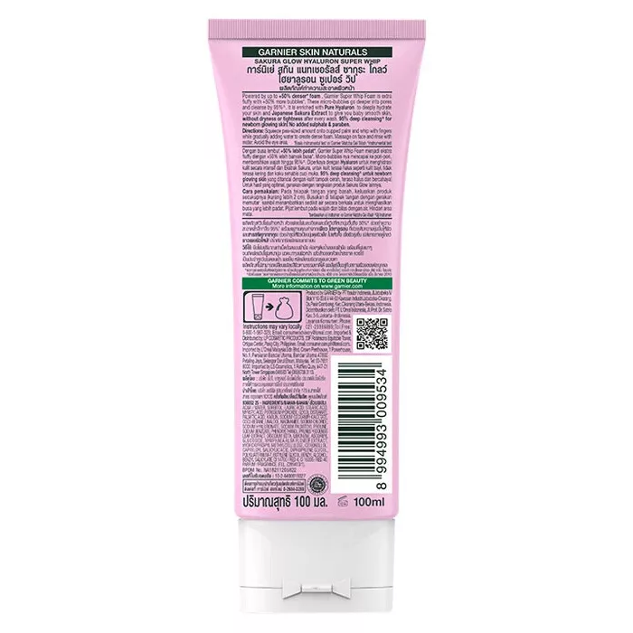 Garnier - Sakura Glow - Hyaluron Glow Super Whip Foam 100 ml.