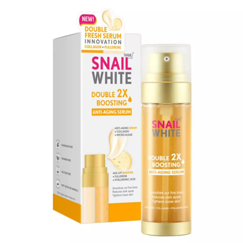 Namu Life Snailwhite - Snail White Double Boosting Anti-Aging Serum 40ml. + 40 ml.