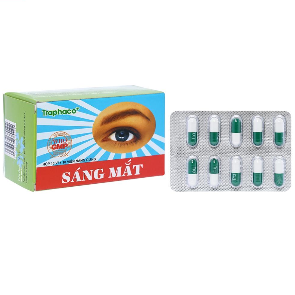 Traphaco - Sáng Mắt - Vision Improvement Supplement and Dry Eyes Relief Viên Nang Cải Thiện Thị Lực (100 Capsules)