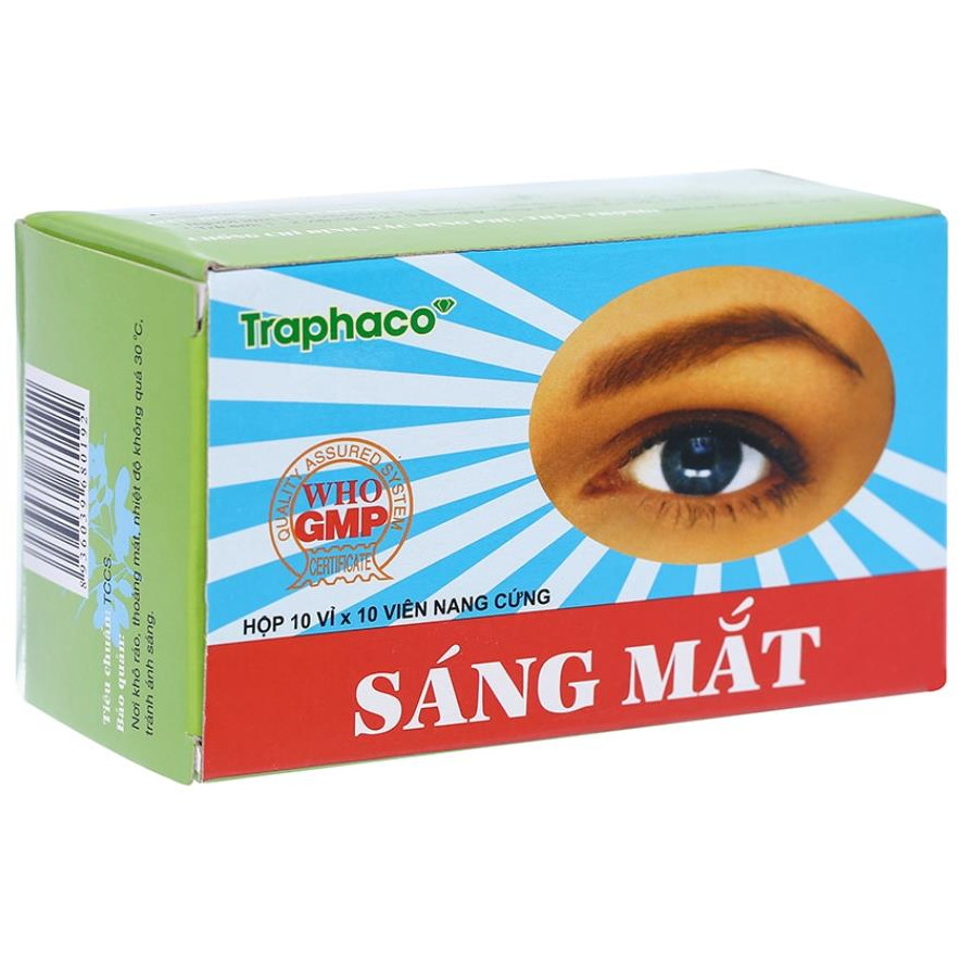 Traphaco - Sáng Mắt - Vision Improvement Supplement and Dry Eyes Relief Viên Nang Cải Thiện Thị Lực (100 Capsules)