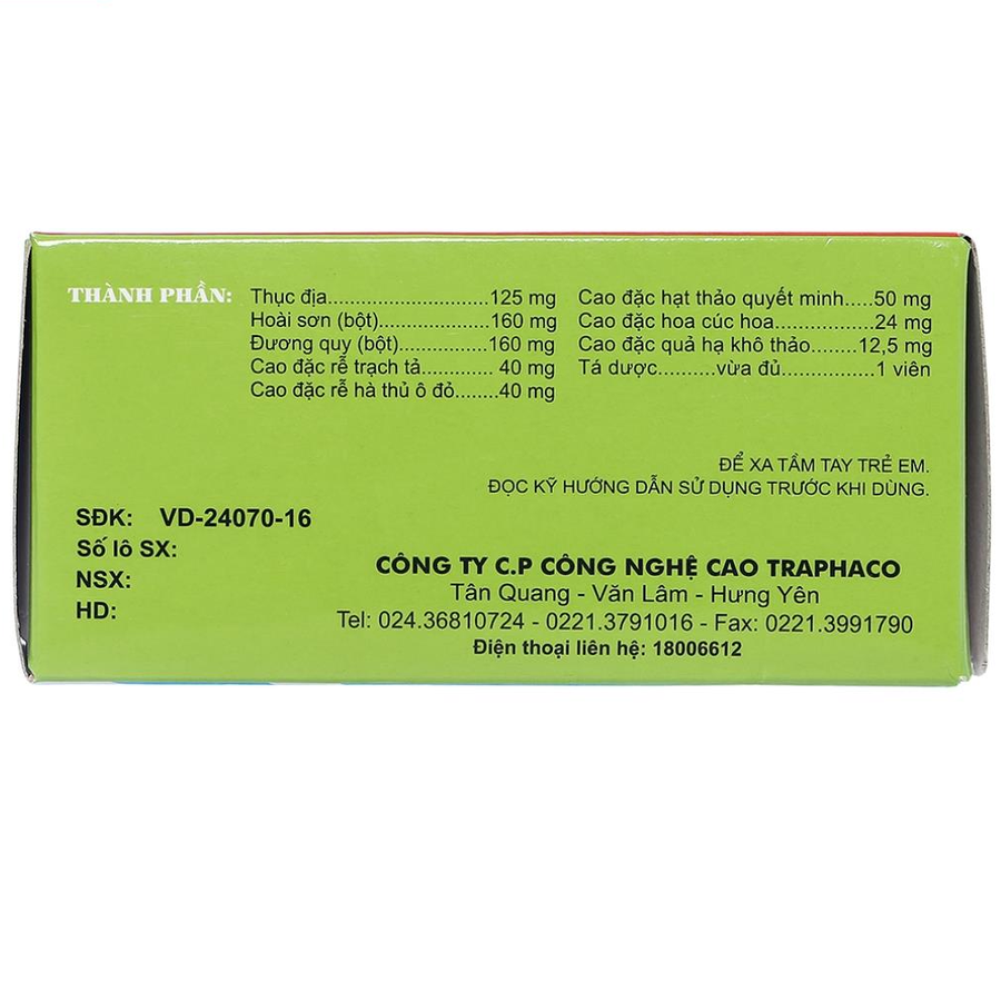 Traphaco - Sáng Mắt - Vision Improvement Supplement and Dry Eyes Relief Viên Nang Cải Thiện Thị Lực (100 Capsules)