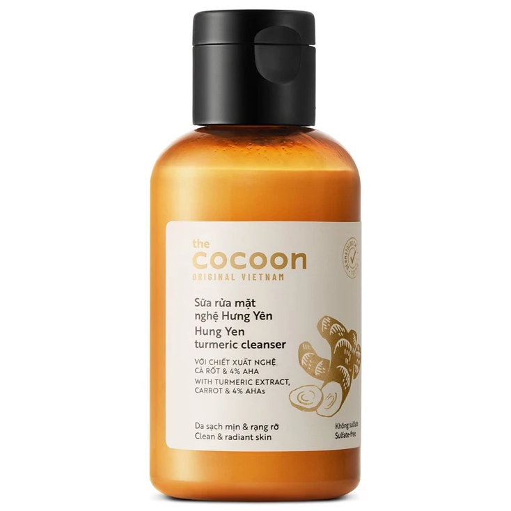Cocoon Vietnam - Hung Yen Turmeric Cleanser (Sữa Rửa Mặt Nghệ Hưng Yên) with Turmeric Extract & Carrot 140ml.