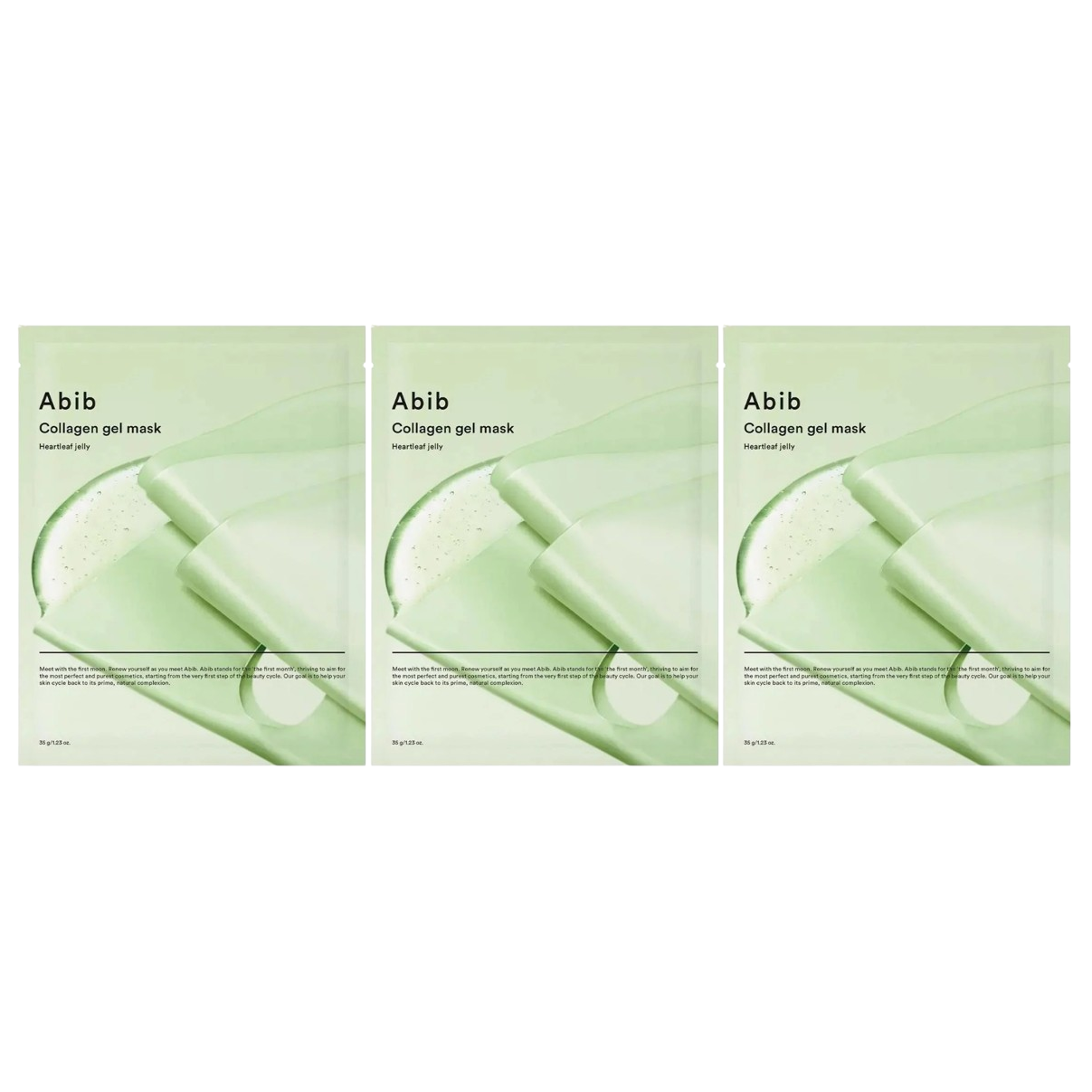 Abib - Collagen Gel Mask Heartleaf Jelly 27ml. (Pack of 3)