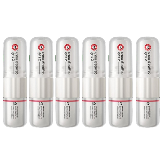 Siang Pure - Herbal Nasal Inhaler 2 g. - Formula 2 Yadom (Pack of 6) - Made in Thailand