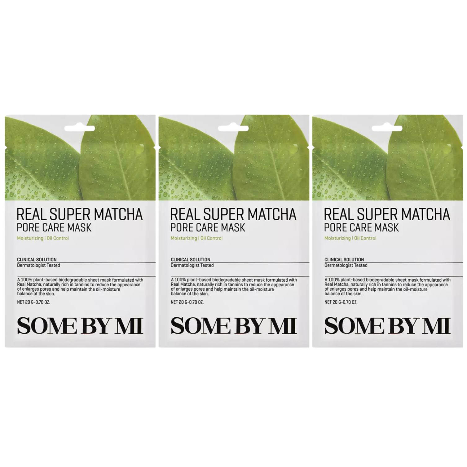 SOME BY MI - Real Super Matcha Pore Care Mask 20g. (Pack of 3)