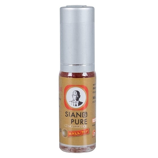 Siang Pure - Balm Oil Formula 1 - Ball Tip 3 ml (Pack of 6) - Made in Thailand