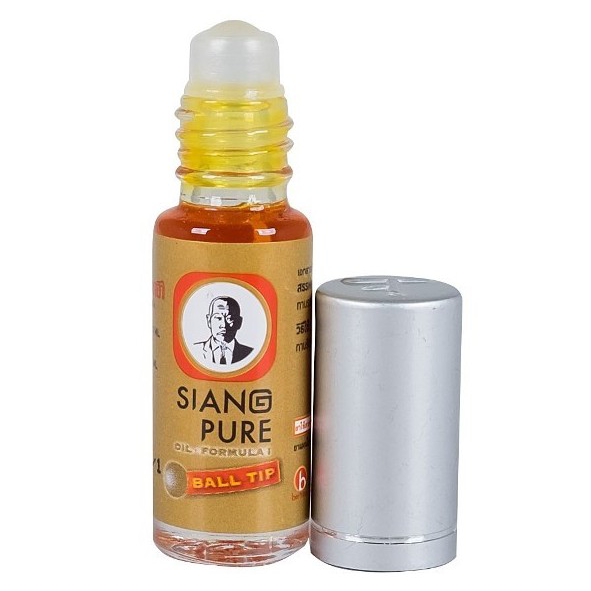 Siang Pure - Balm Oil Formula 1 - Ball Tip 3 ml (Pack of 6) - Made in Thailand