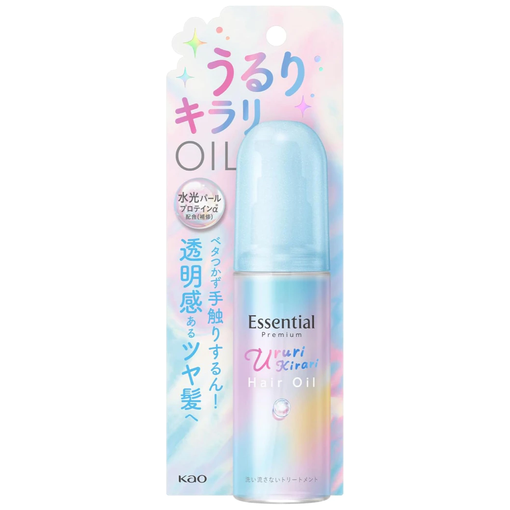 Essential - Kao - Premium Hair Oil Ururi Kirari, Sparkle Moist 80ml.