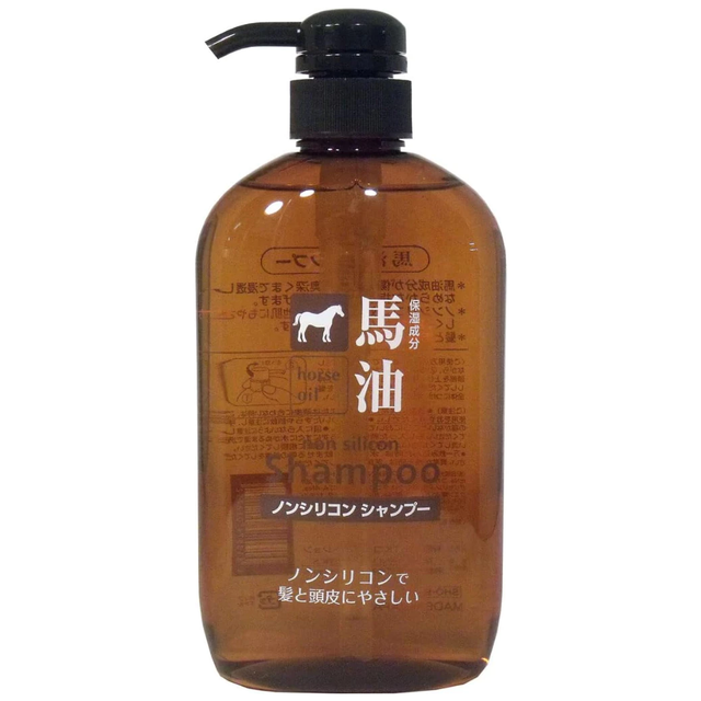Kumano Yushi - Horse Oil with Silicon Shampoo 600ml.