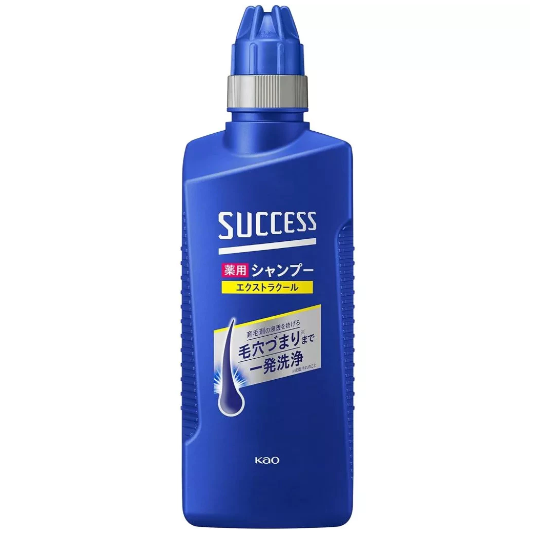 Success - Kao - Medicated Extra Cool Shampoo For Men One-Shot Oil Wax 400ml.