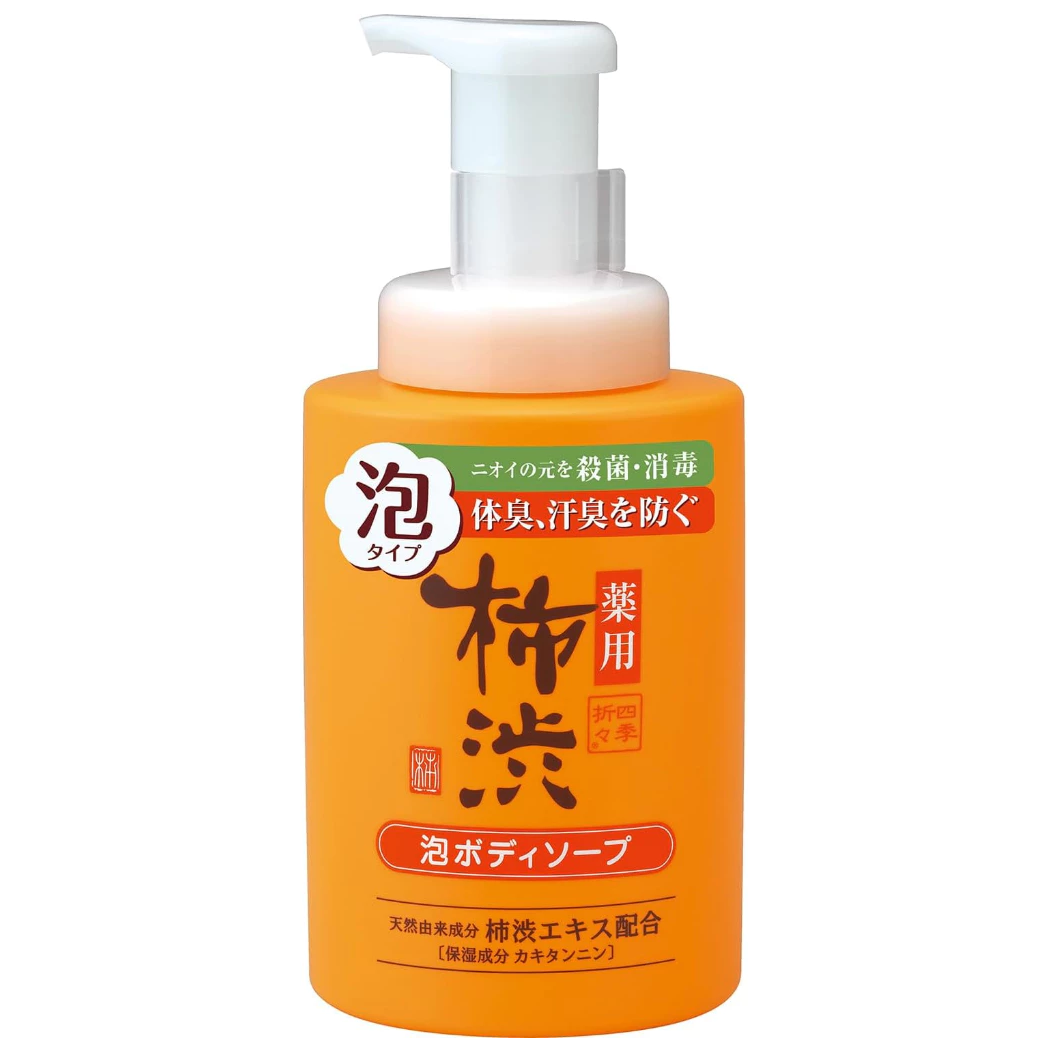 Kumano - Shikioriori - Persimmon Tannin Foam Body Soap with Hyaluronic Acid, Citrus Scent, 500ml