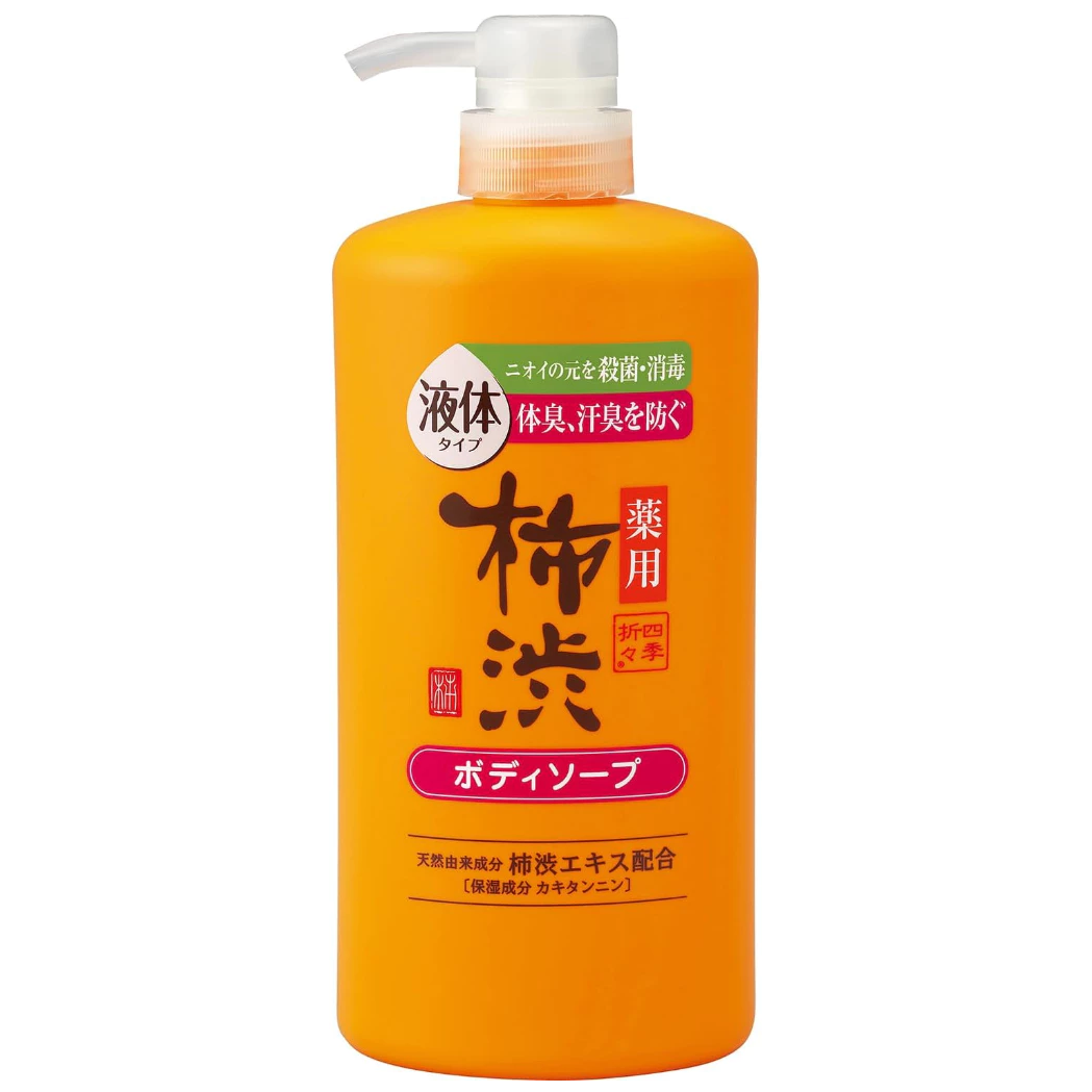 Kumano - Shikioriori - Persimmon Tannin Body Soap with Hyaluronic Acid, Citrus Scent, 600ml