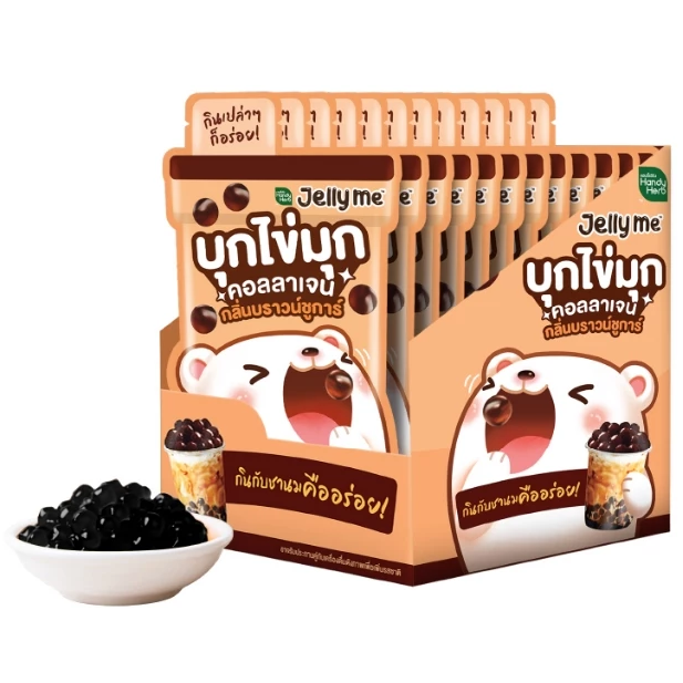 Handy Herb - Jelly Me Mix, Konjac Pearls, Collagen Brown Sugar Flavor (12 Sachets)