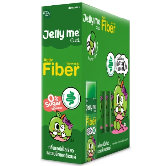 Handy Herb - Jelly Me Active Fiber ChewyTea, Green Apple & Blackcurrant Flavor (Pack of 12)