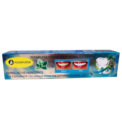 Poompuksa - Herbal Toothpaste, Blue Box 50g.