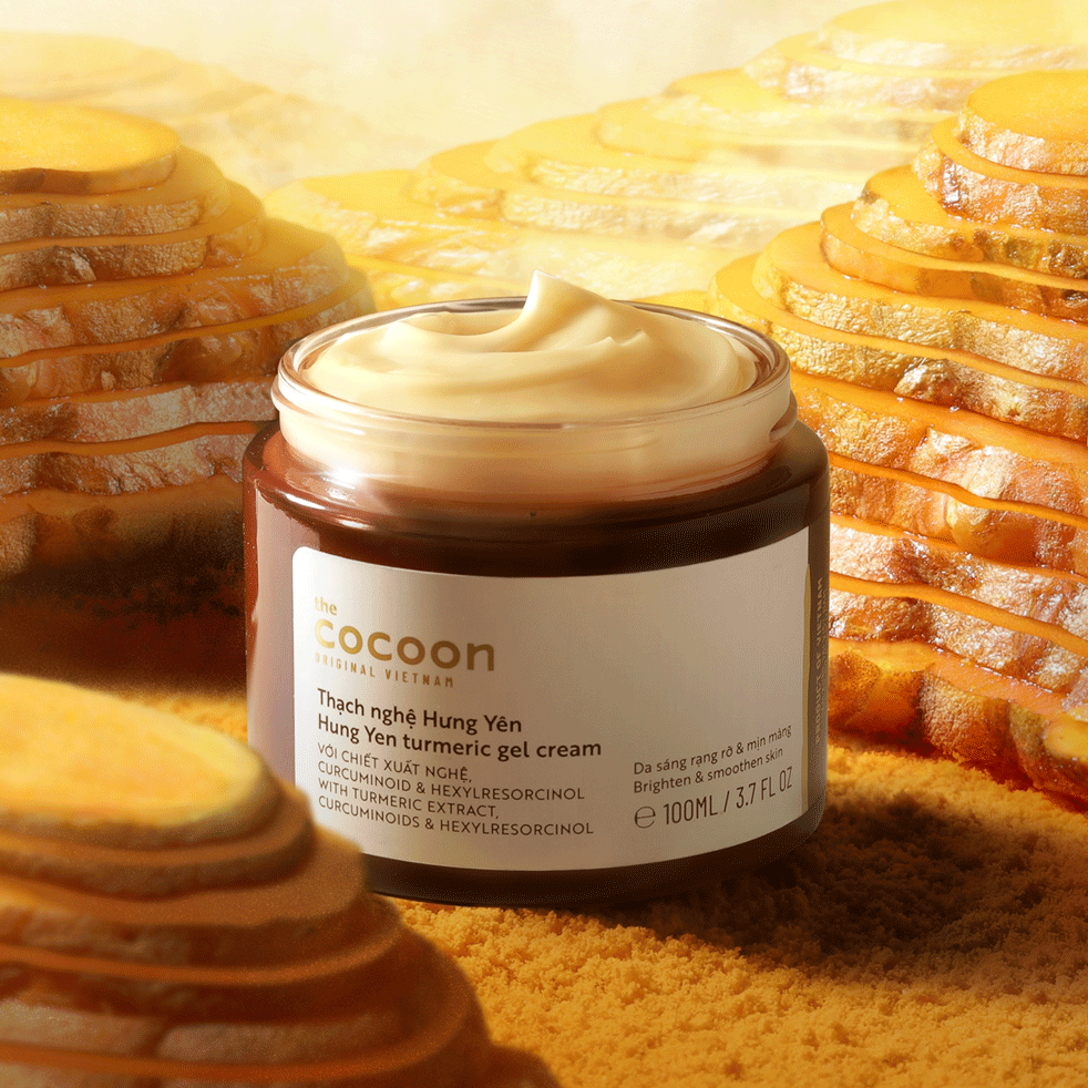 Cocoon Vietnam - Hung Yen Turmeric Gel Cream (Thạch Nghệ Hưng Yên) with Turmeric Extract & Curcuminoids 30ml.