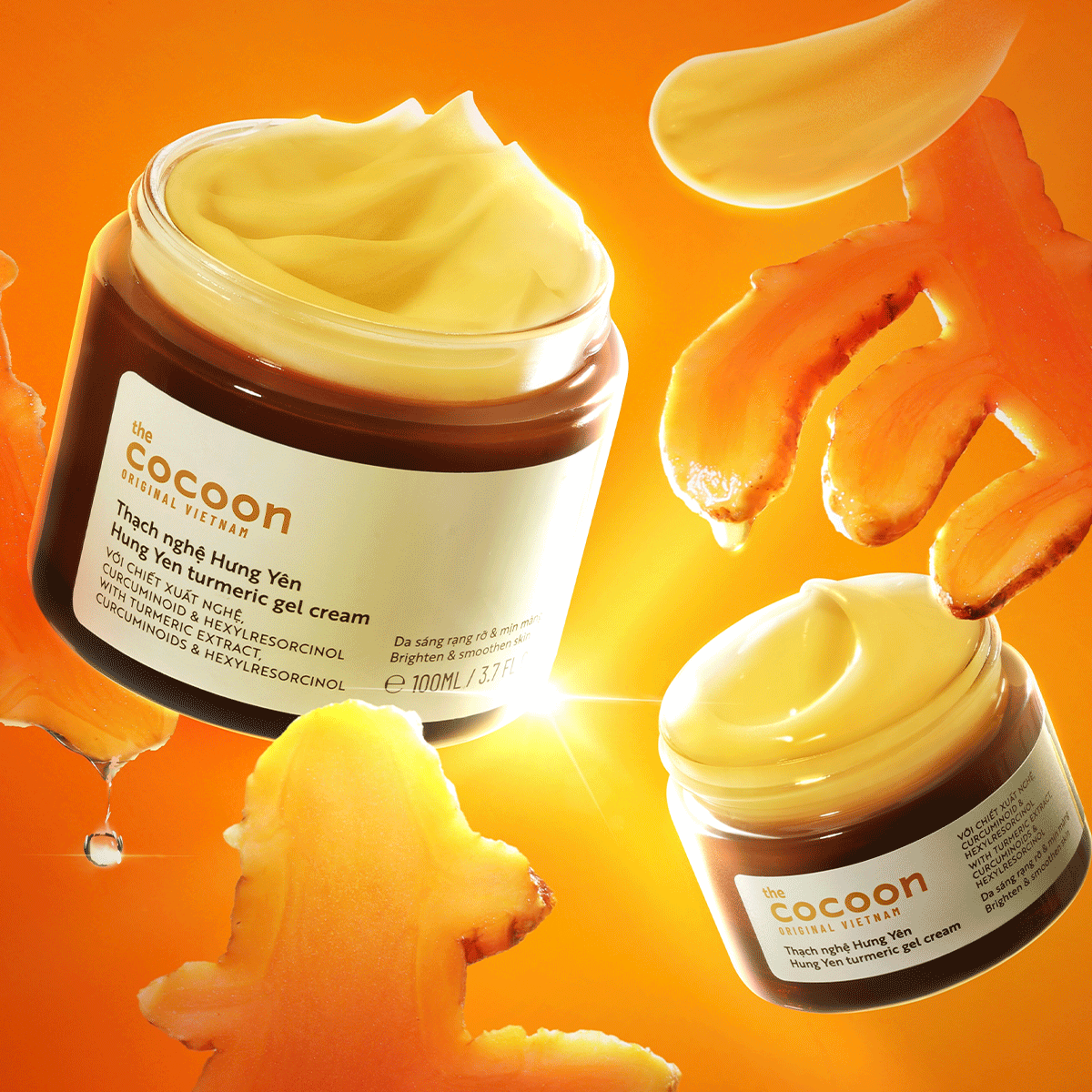 Cocoon Vietnam - Hung Yen Turmeric Gel Cream (Thạch Nghệ Hưng Yên) with Turmeric Extract & Curcuminoids 30ml.