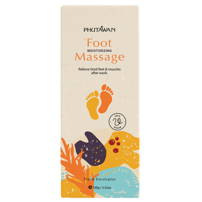 Phutawan - Foot Moisturizing Massage Cream with Plai and Eucalyptus 100g.