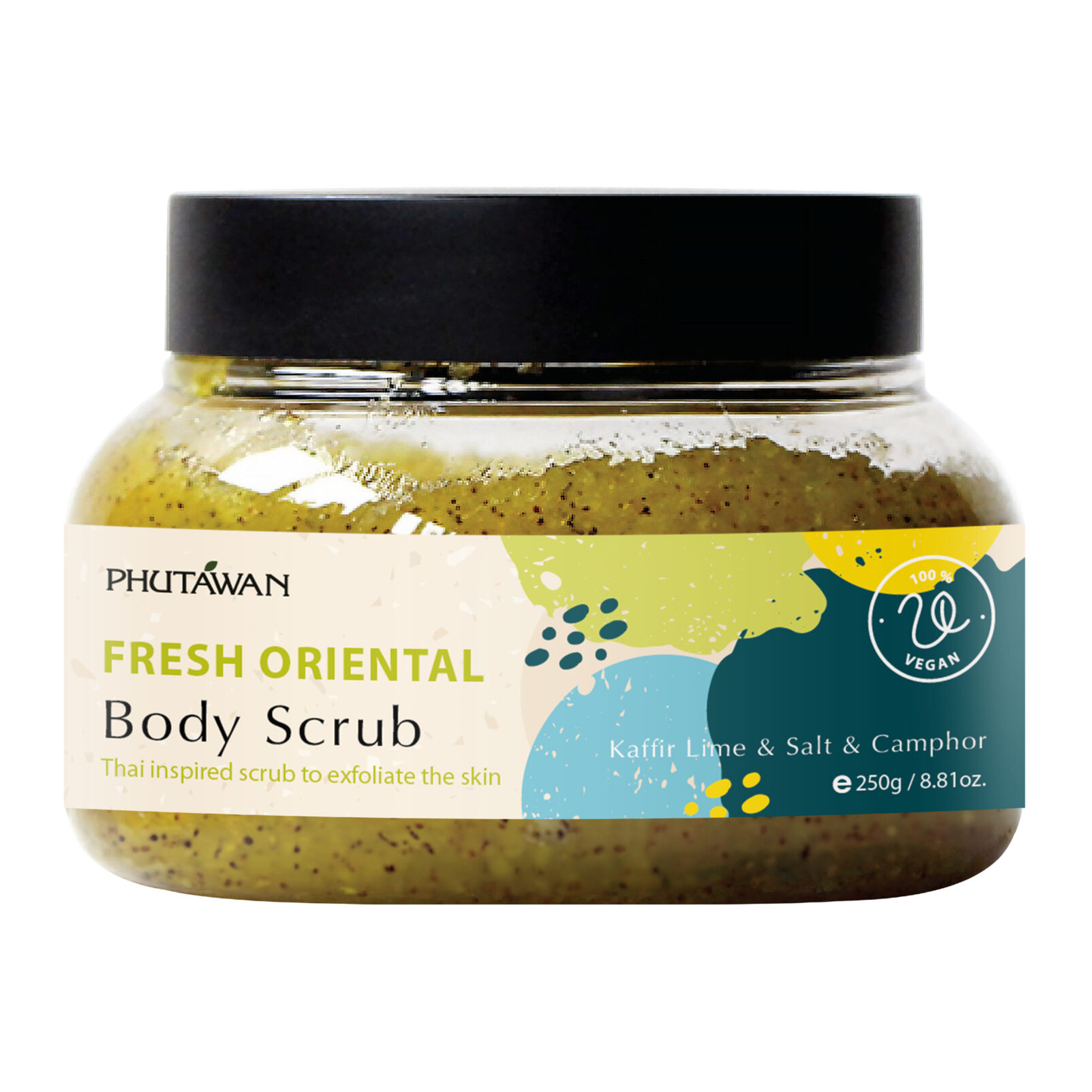 Phutawan - Tropical Fresh Oriental Body Scrub with Kaffir Lime, Salt and Camphor 250g.