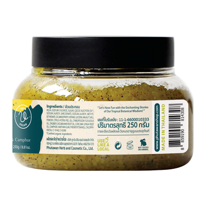 Phutawan - Tropical Fresh Oriental Body Scrub with Kaffir Lime, Salt and Camphor 250g.