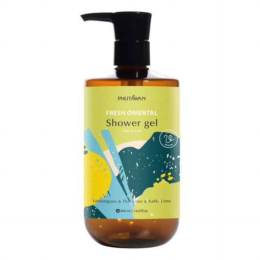 Phutawan - Tropical Fresh Oriental Shower Gel with Lemongrass, Thai Lime and Kaffir Lime 400ml.